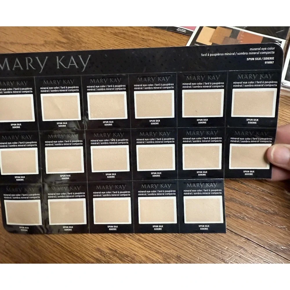 Large Lot Mary Kay Mixed Color Sample Eye Cheek Color Cards Timewise Satin Hands